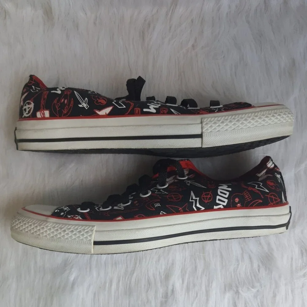 Converse CT All Star Size US MENS 7 WOMENS 9 Anarchy BLACK/RED - Picture 3 of 13